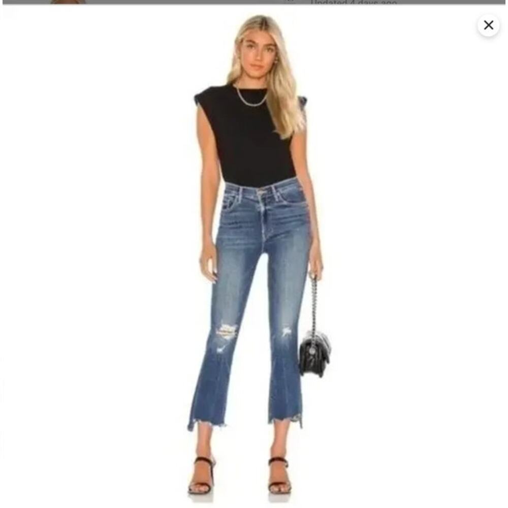 Mother Insider Crop Step Chew Dancing on Coals Jeans 29